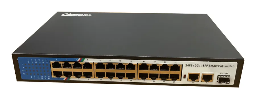 Champion 24-port PoE gigabit network switch