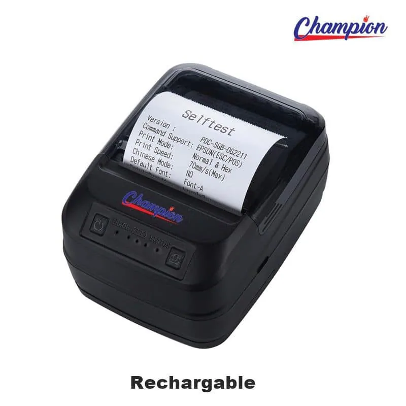 Champion rechargeable handheld mobile POS printer