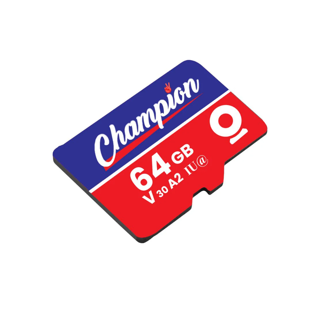 Champion 64GB microSD memory card, V30 A2 U3 rated